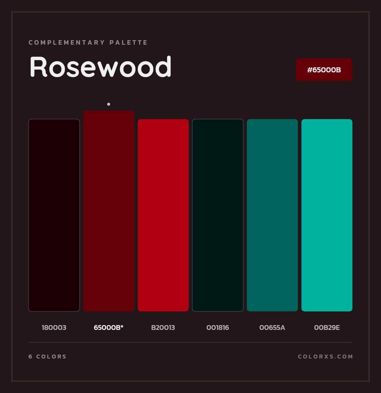 Rosewood - Complementary Color Palette