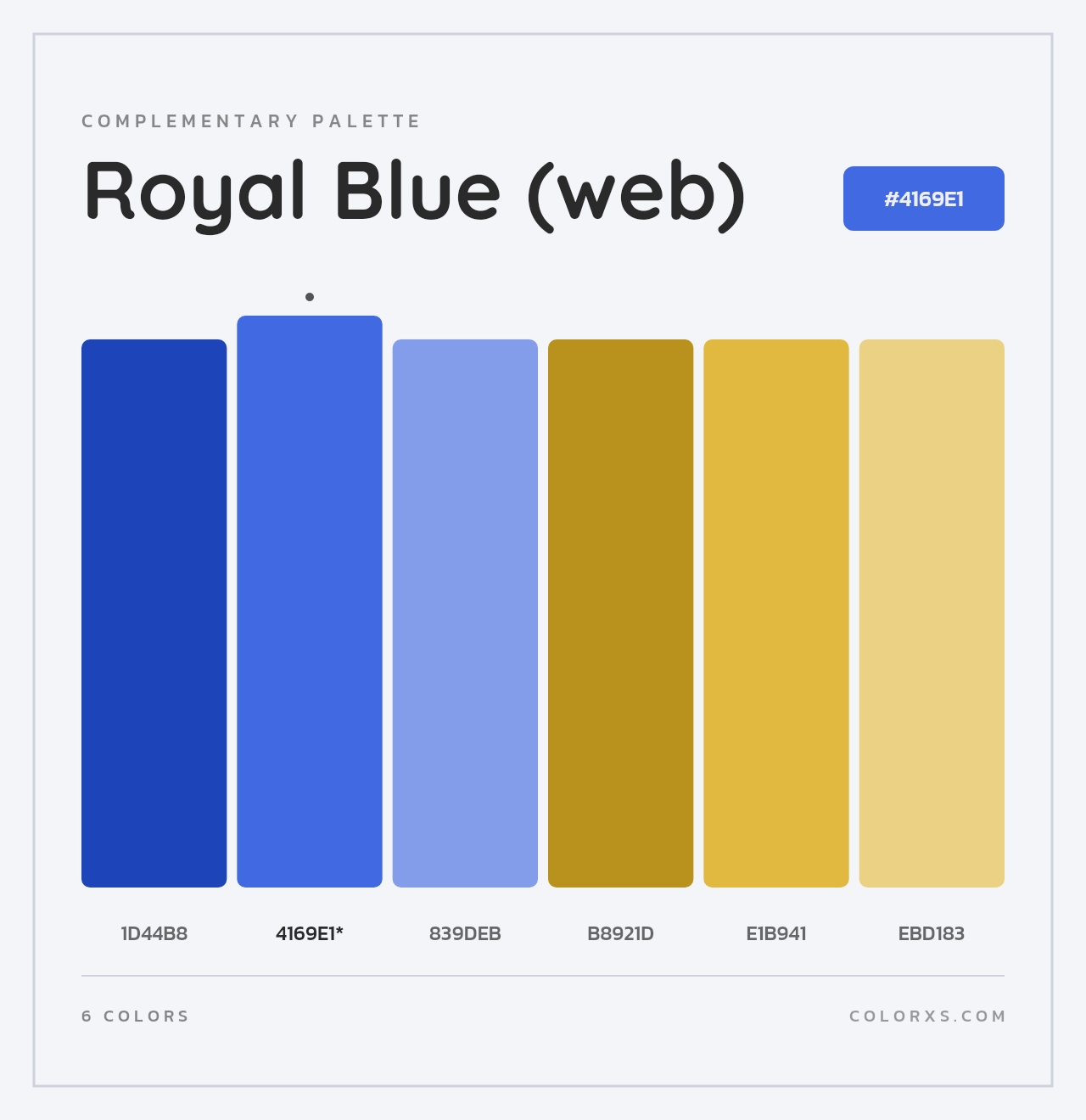 Royal Blue (web) - Complementary Color Palette