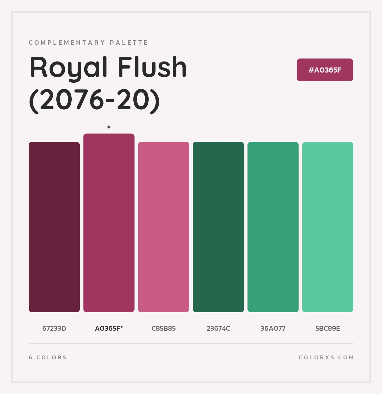 Royal Flush (2076-20) - Complementary Color Palette