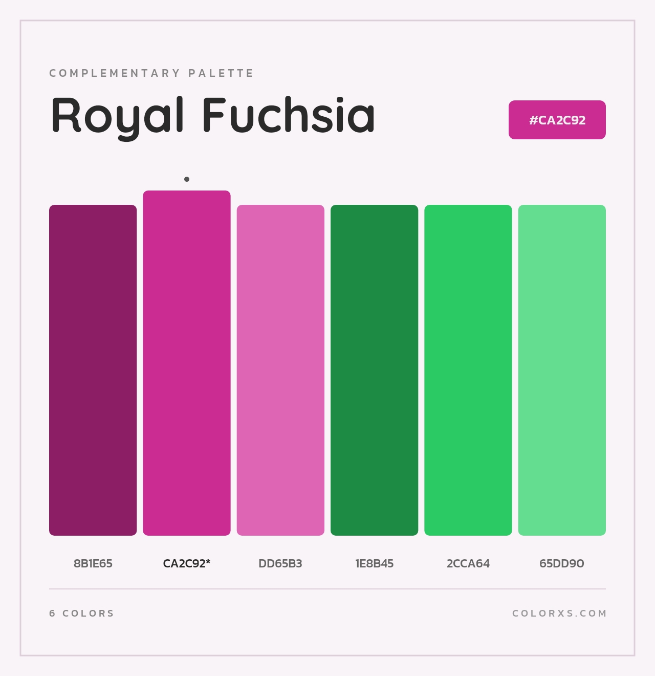 Royal Fuchsia - Complementary Color Palette