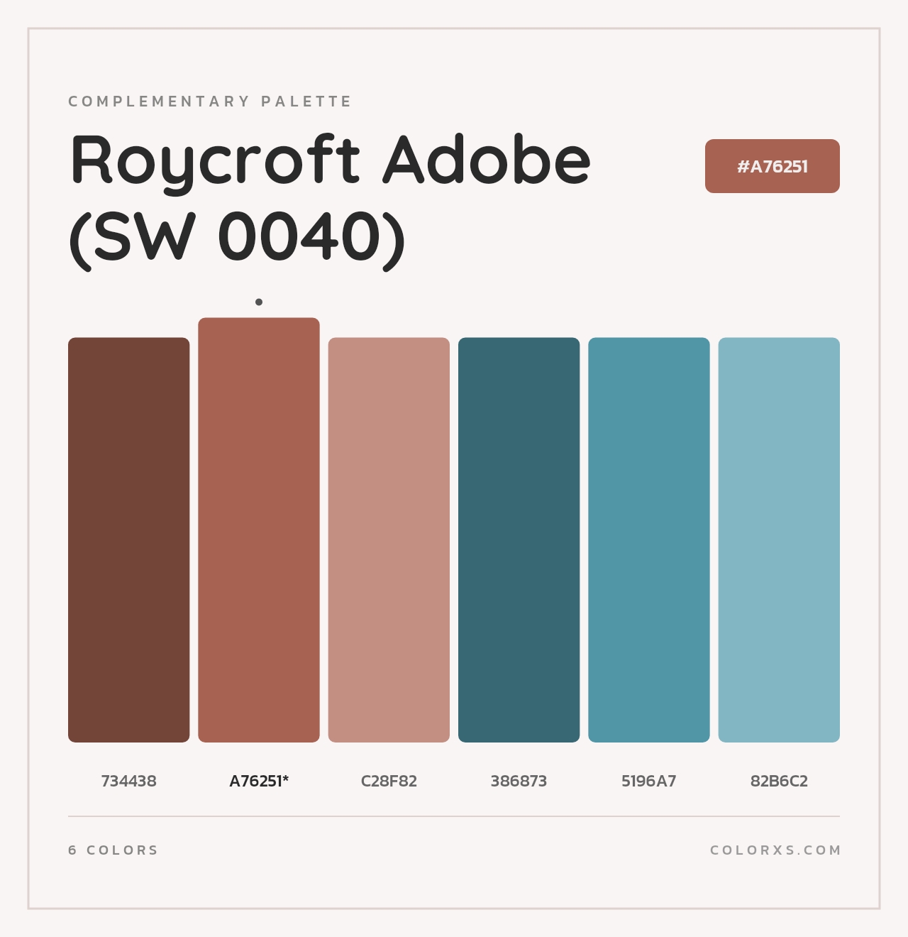 Roycroft Adobe (SW 0040) - Complementary Color Palette