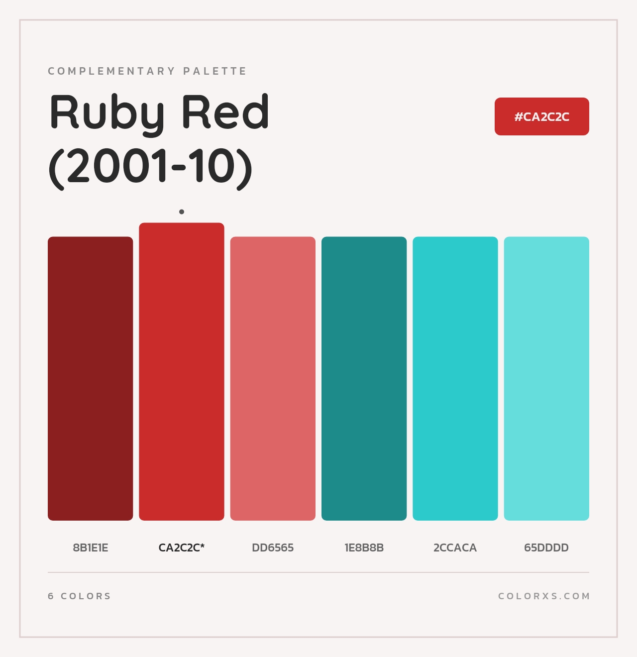 Ruby Red (2001-10) - Complementary Color Palette