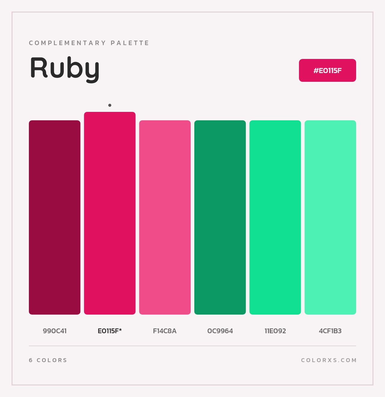 Ruby - Complementary Color Palette