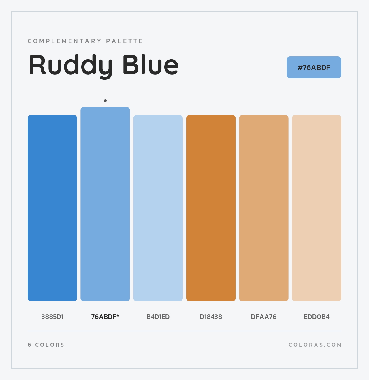 Ruddy Blue - Complementary Color Palette