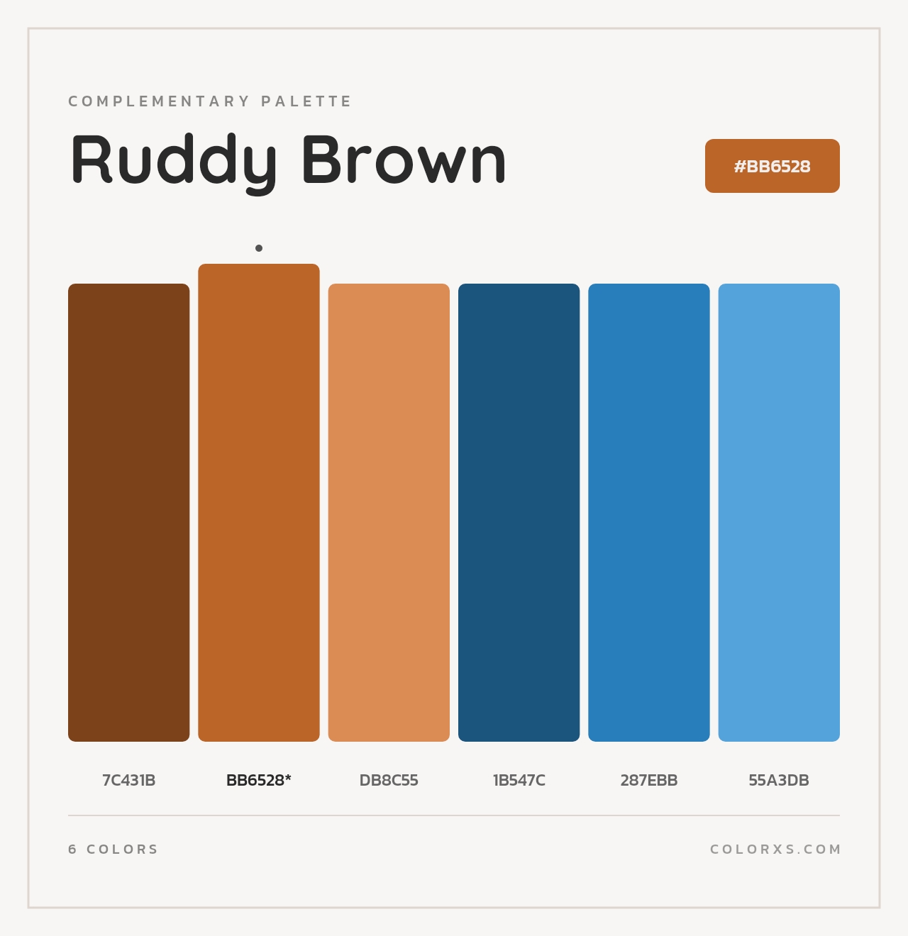 Ruddy Brown - Complementary Color Palette