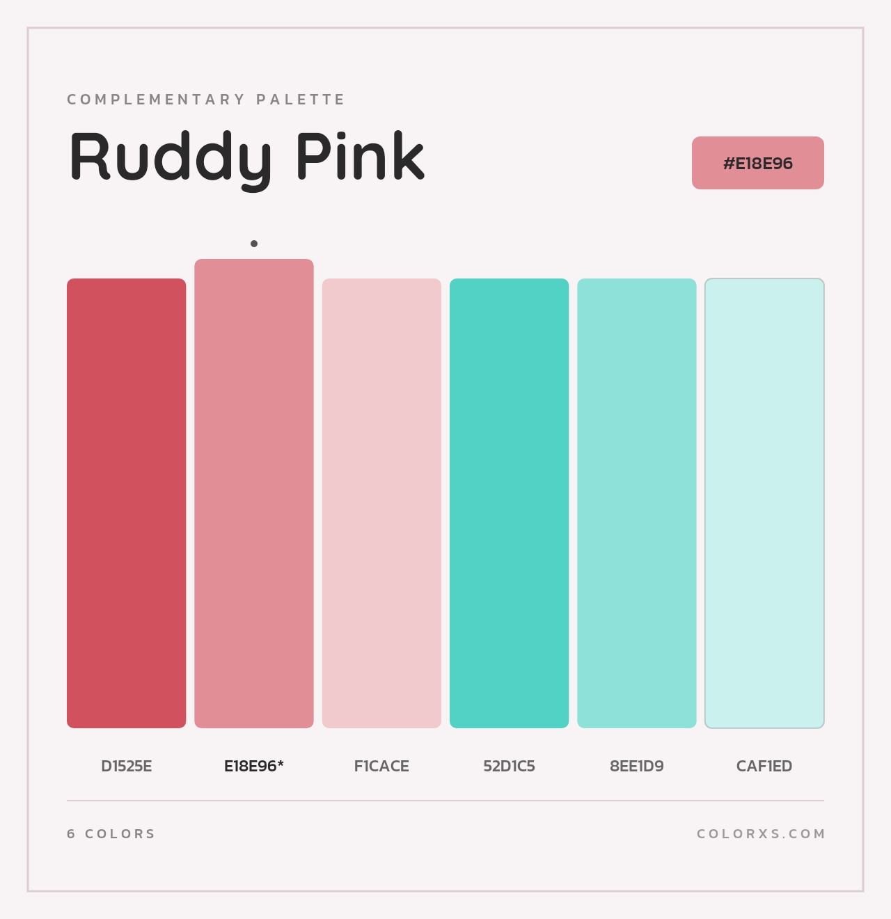 Ruddy Pink - Complementary Color Palette