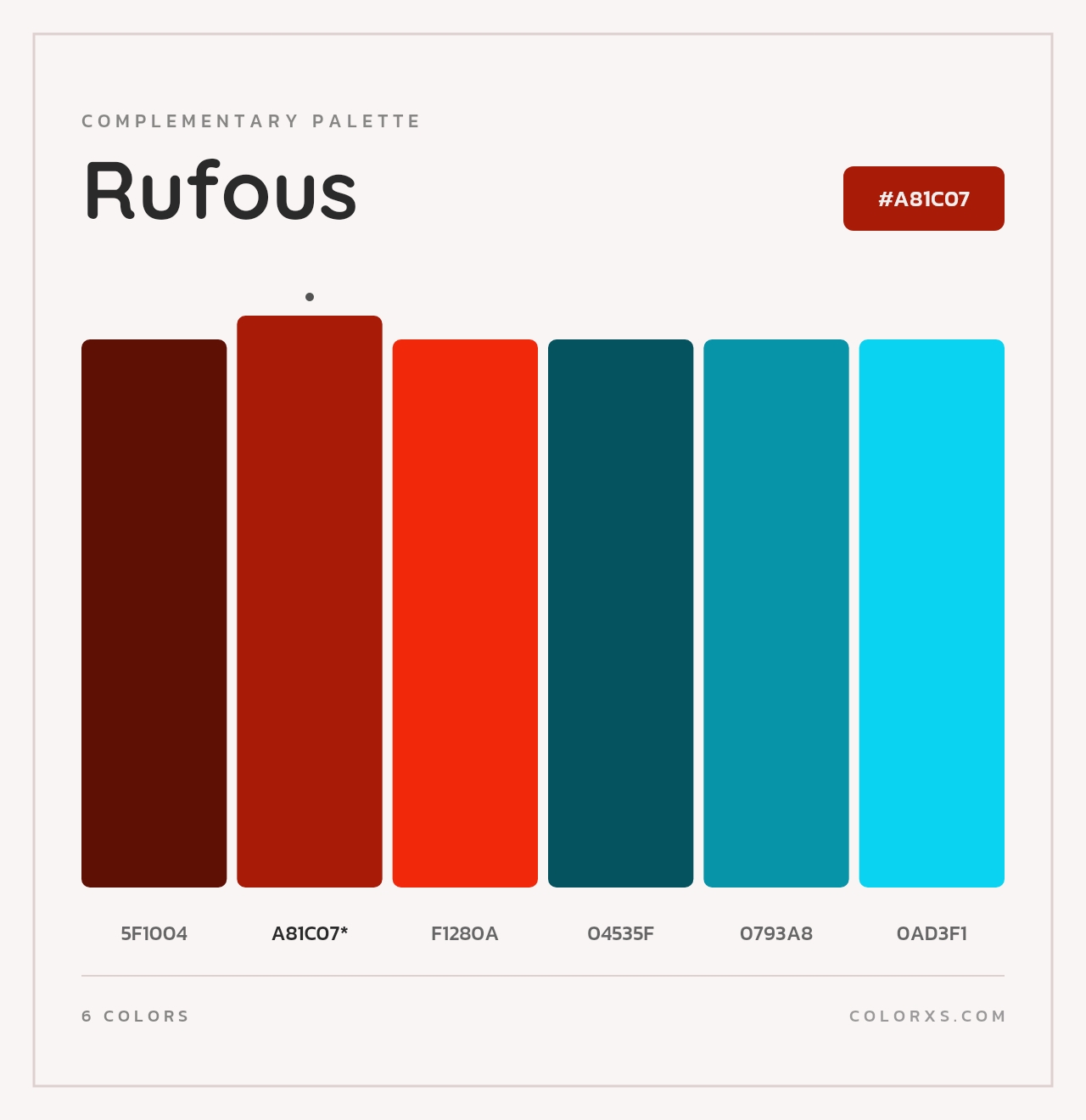 Rufous - Complementary Color Palette