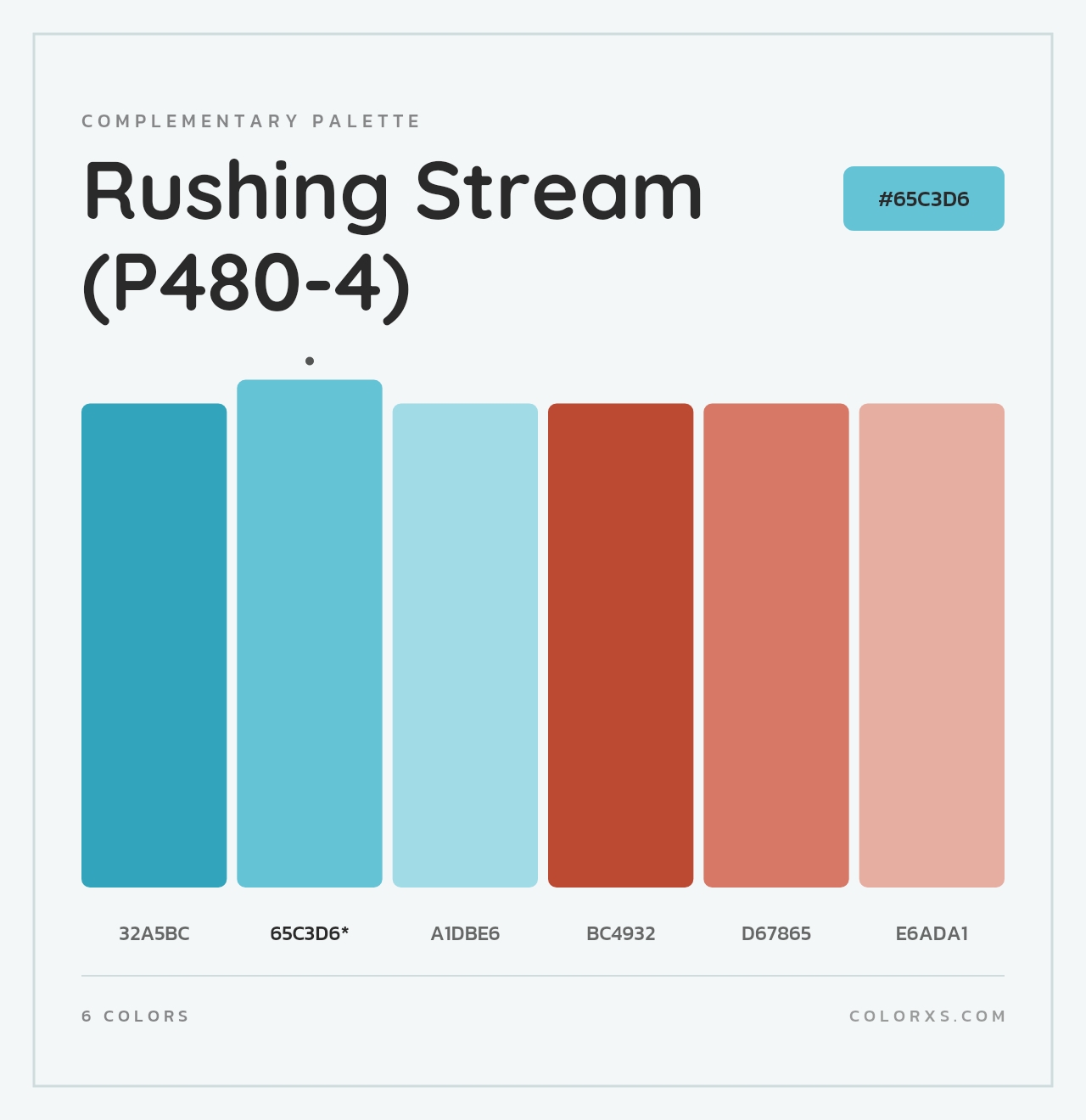 Rushing Stream (P480-4) - Complementary Color Palette