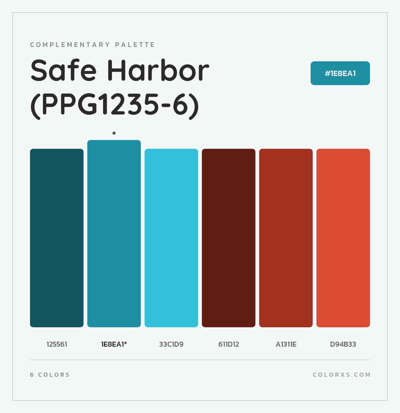 Safe Harbor (PPG1235-6) - Complementary Color Palette