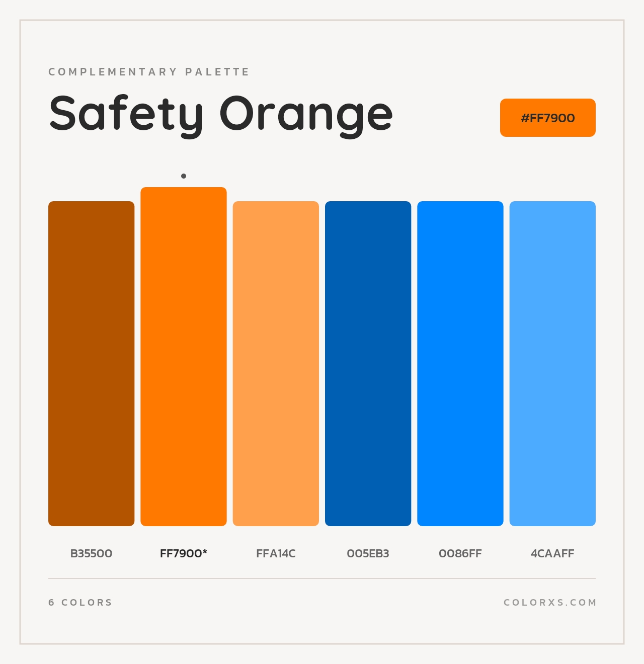 Safety Orange - Complementary Color Palette
