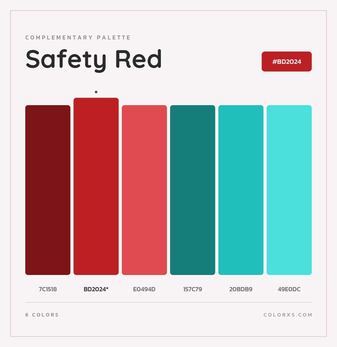 Safety Red - Complementary Color Palette