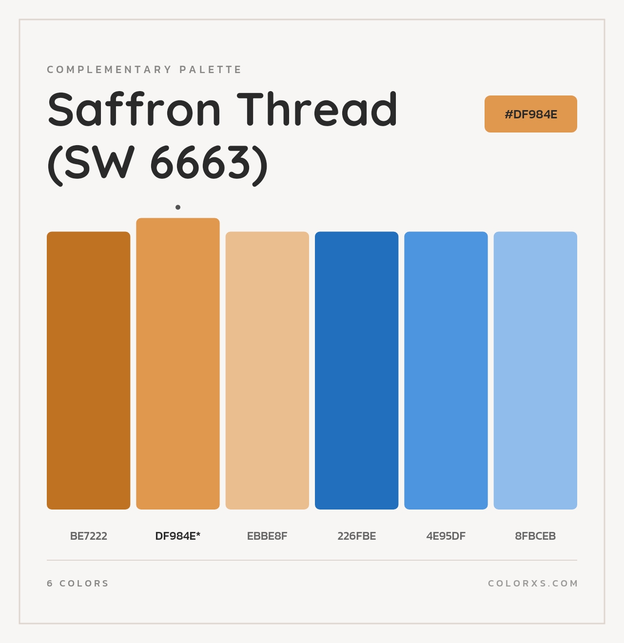 Saffron Thread (SW 6663) - Complementary Color Palette