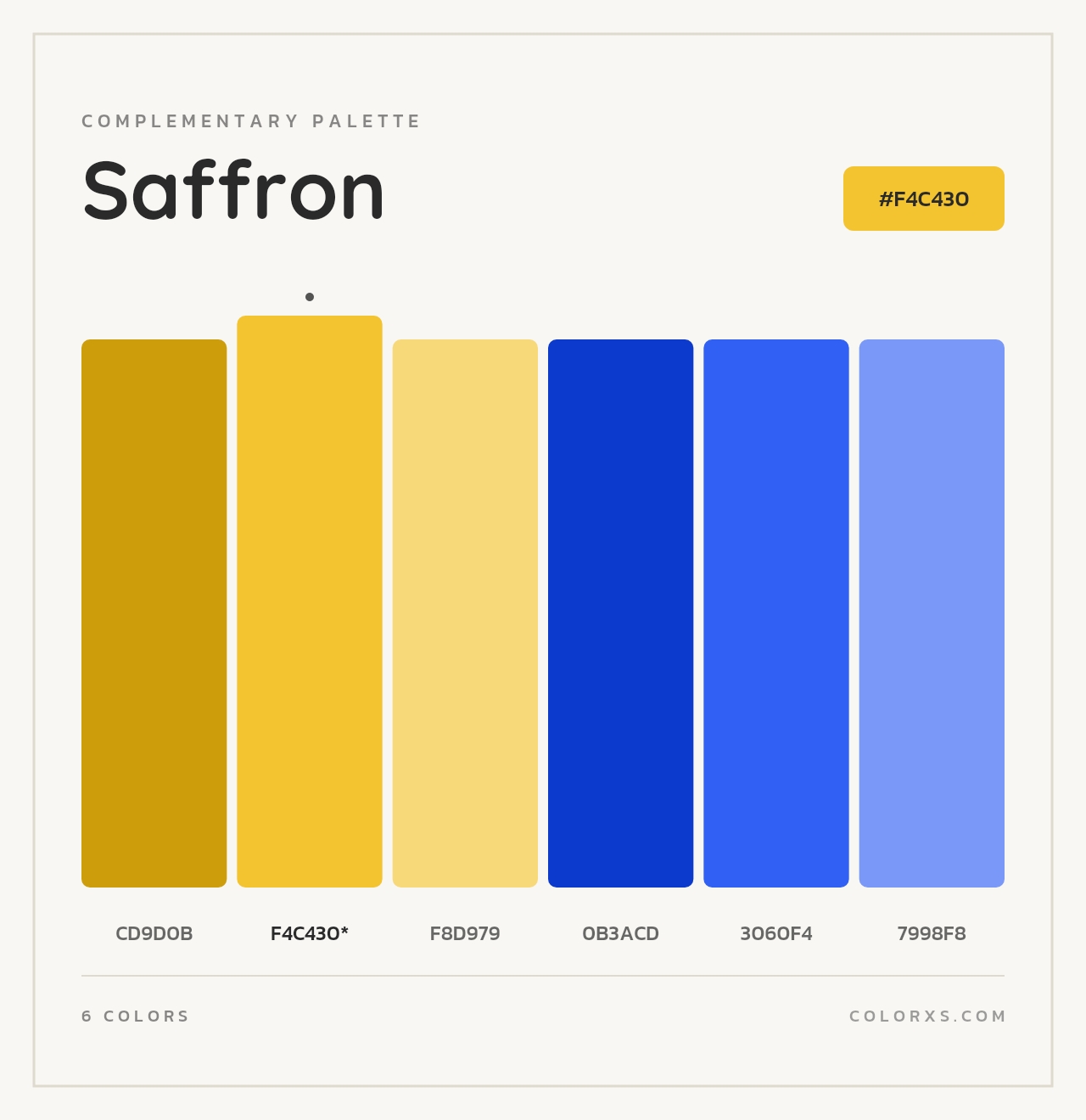 Saffron - Complementary Color Palette