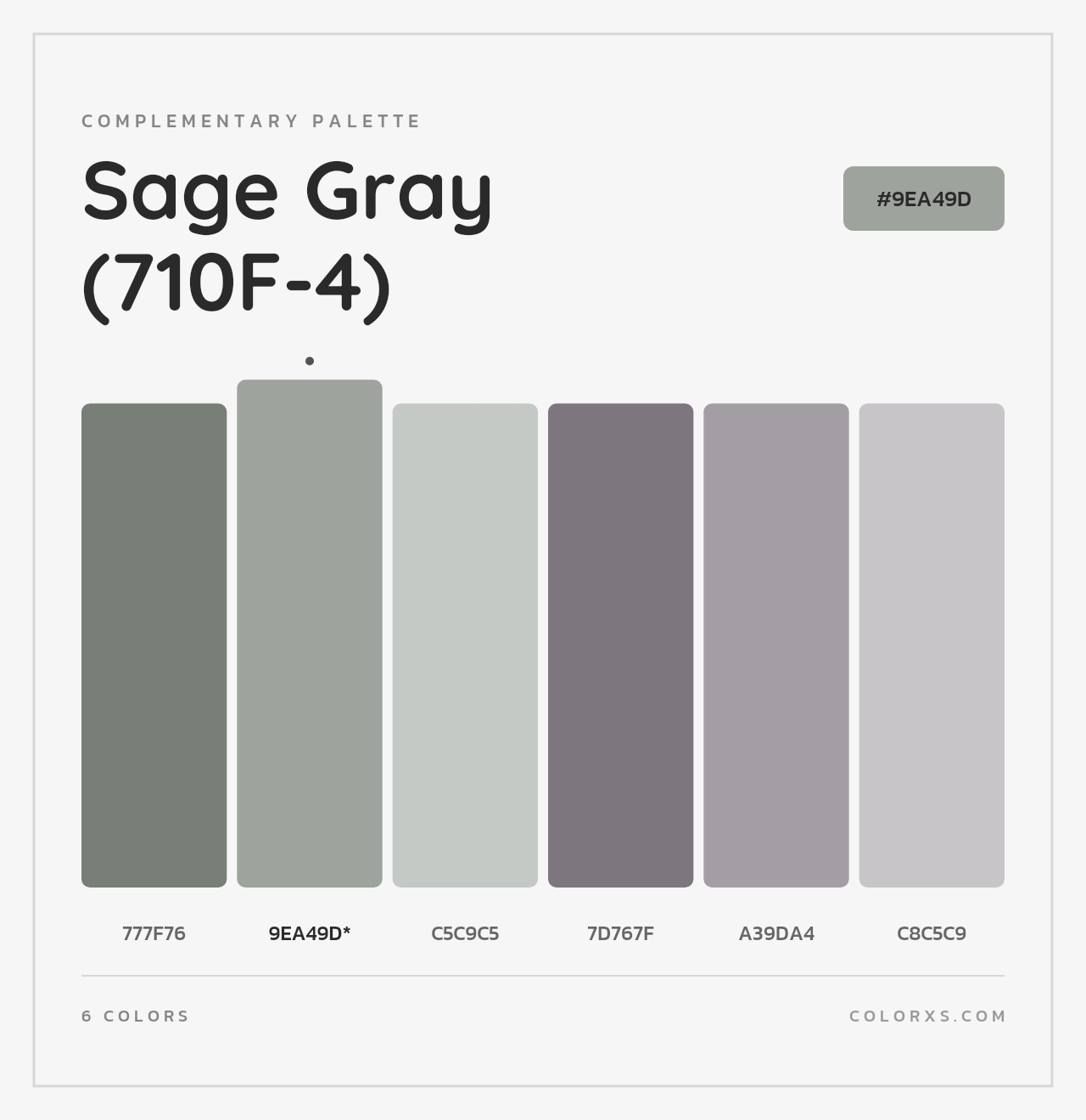 Sage Gray (710F-4) - Complementary Color Palette