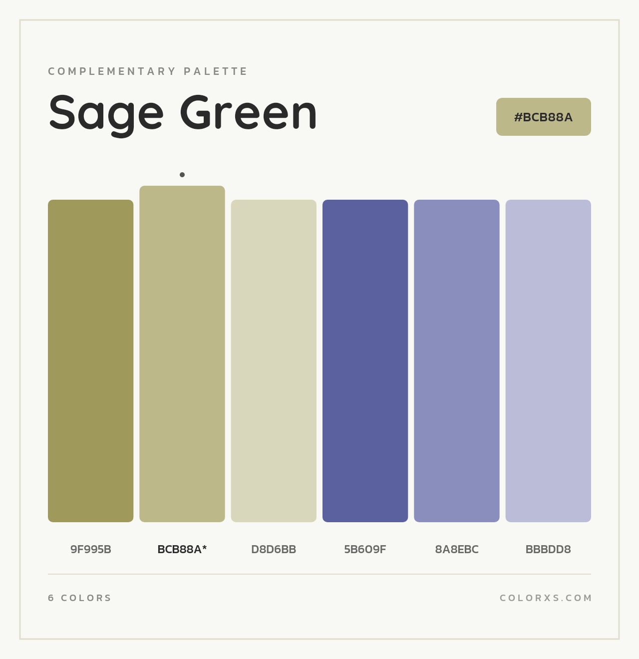 Sage Green - Complementary Color Palette