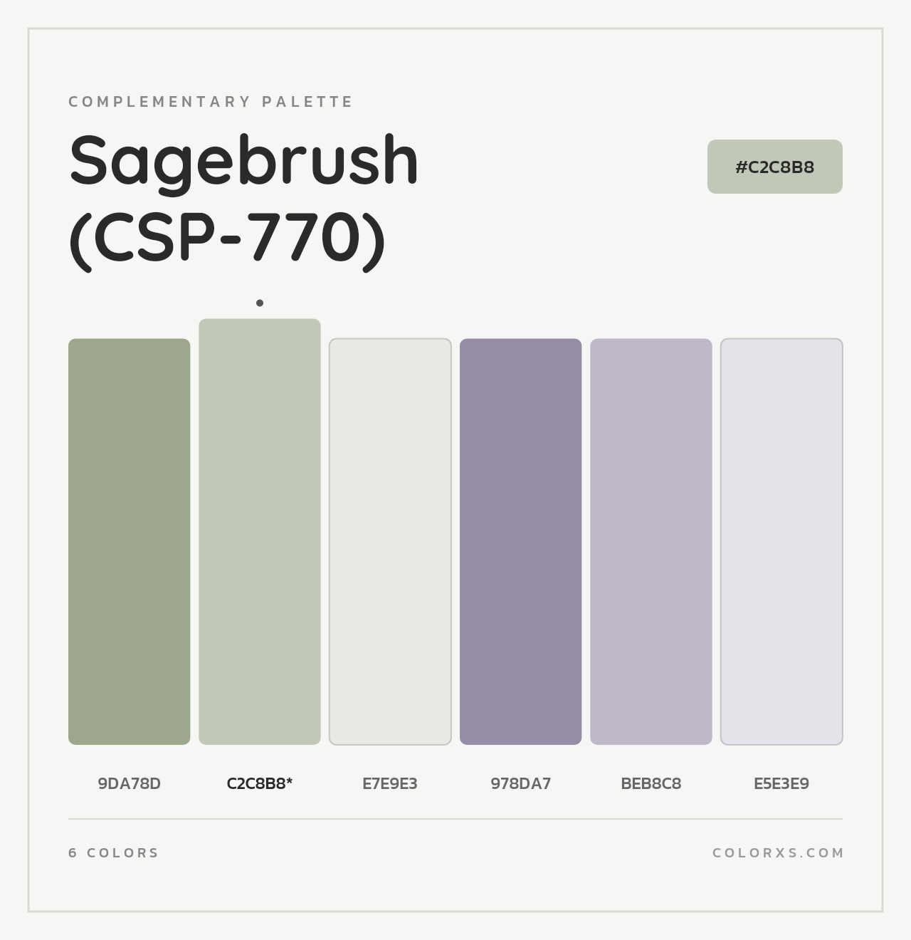 Sagebrush (CSP-770) - Complementary Color Palette