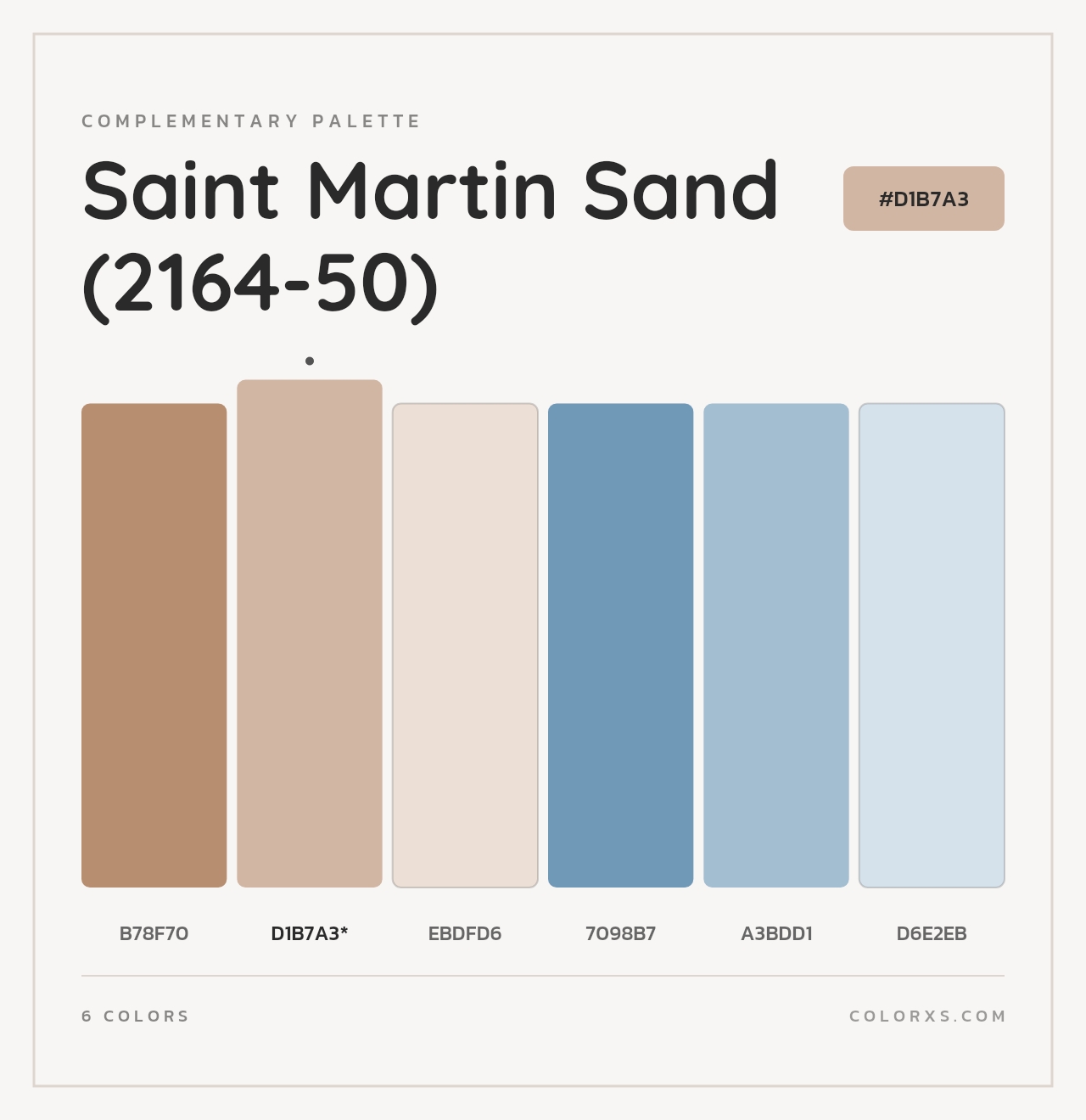 Saint Martin Sand (2164-50) - Complementary Color Palette