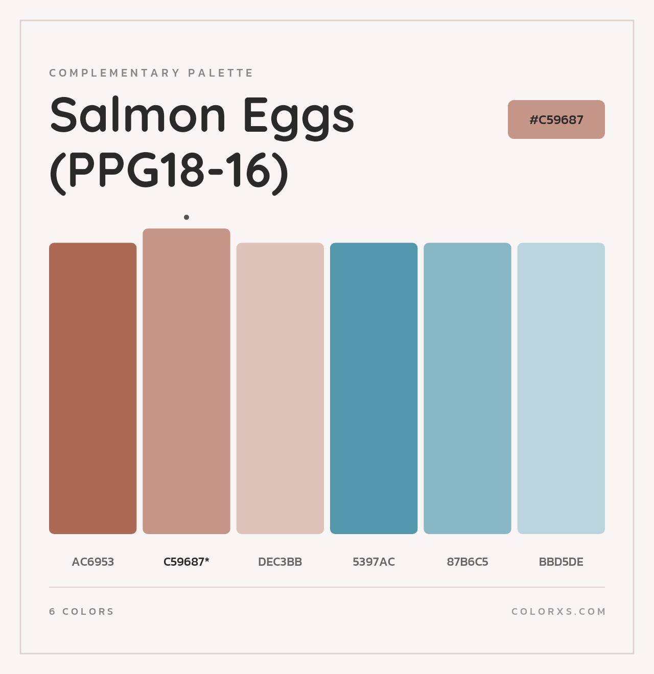 Salmon Eggs (PPG18-16) - Complementary Color Palette