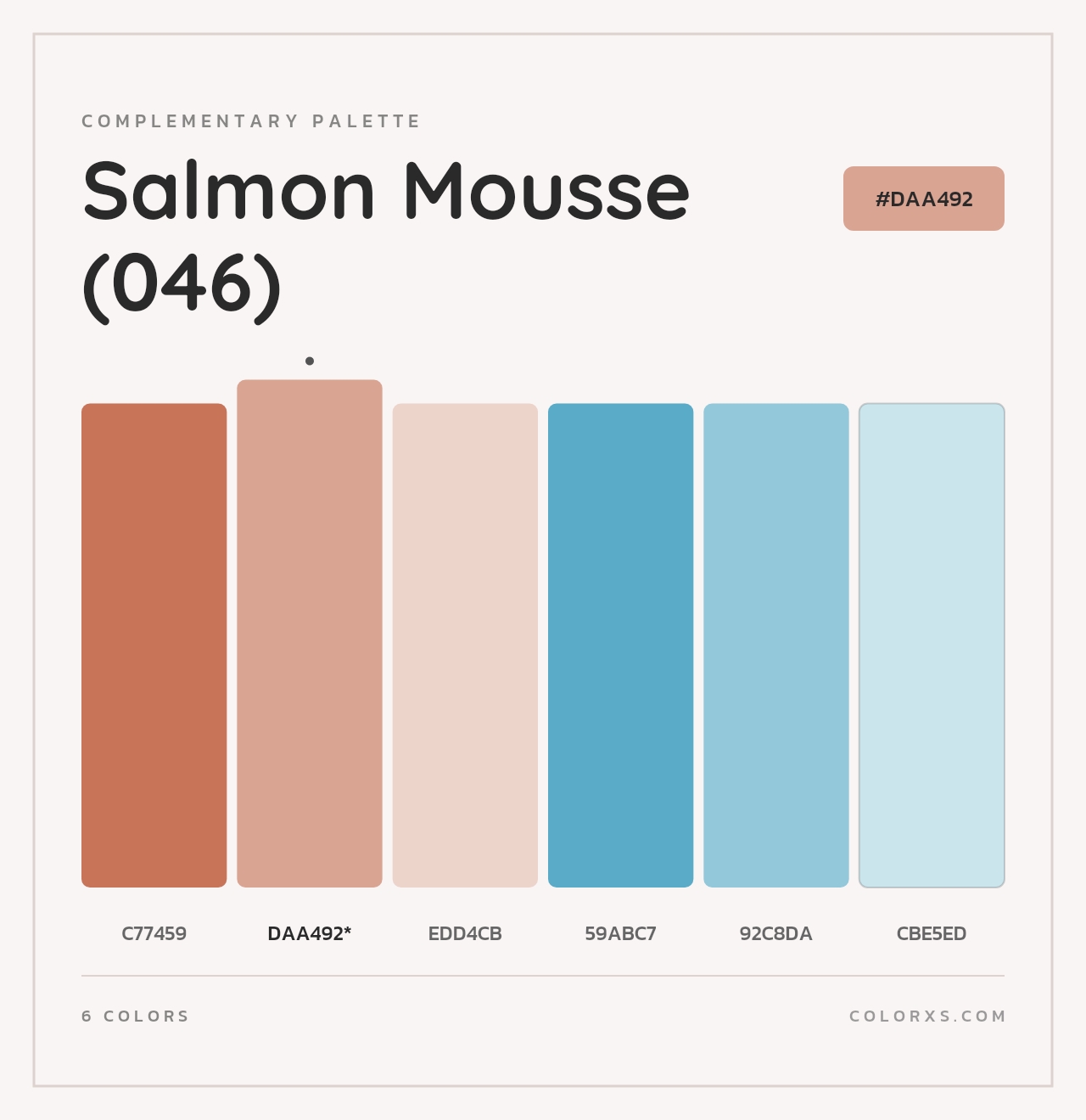 Salmon Mousse (046) - Complementary Color Palette