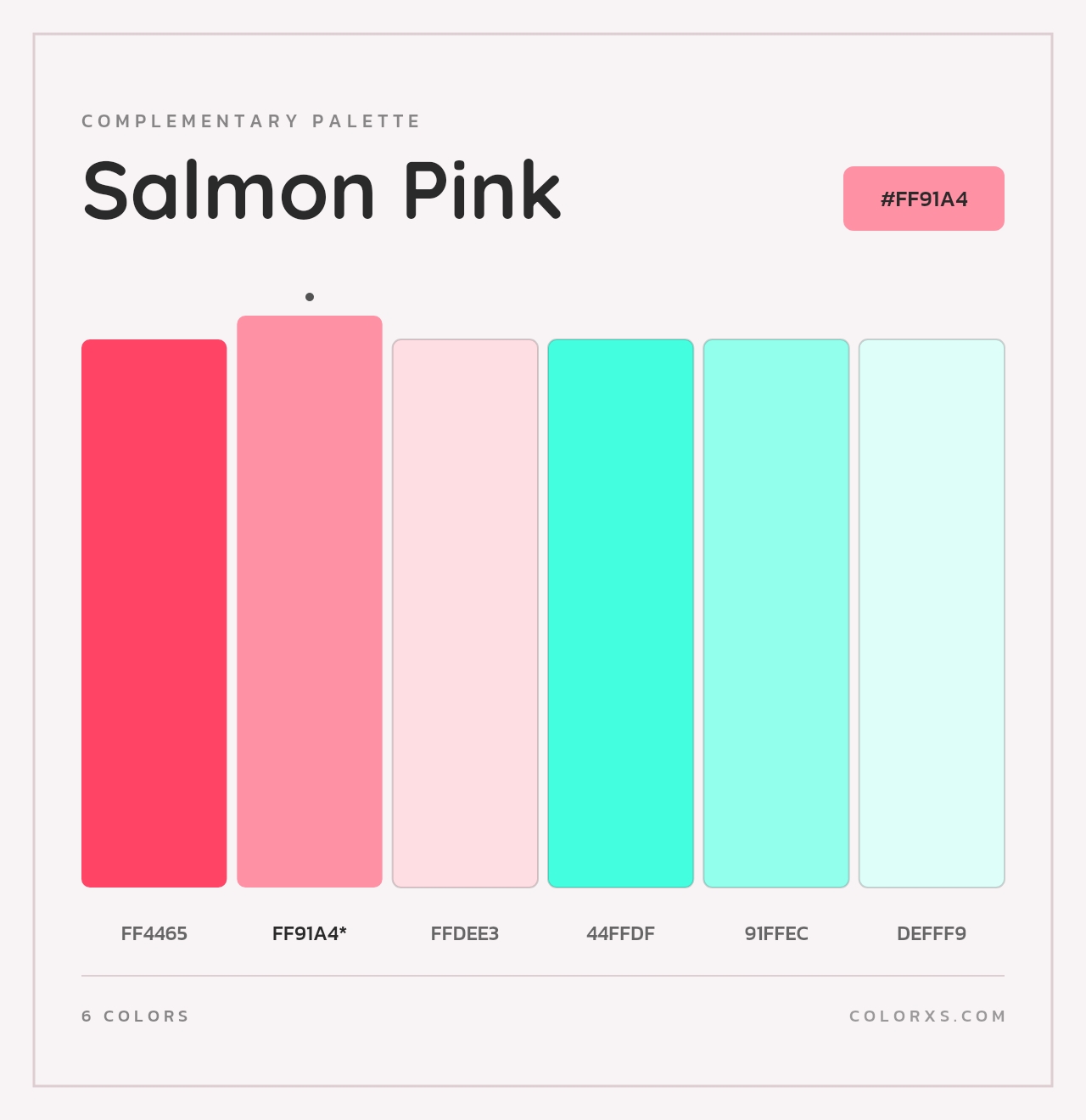 Salmon Pink - Complementary Color Palette