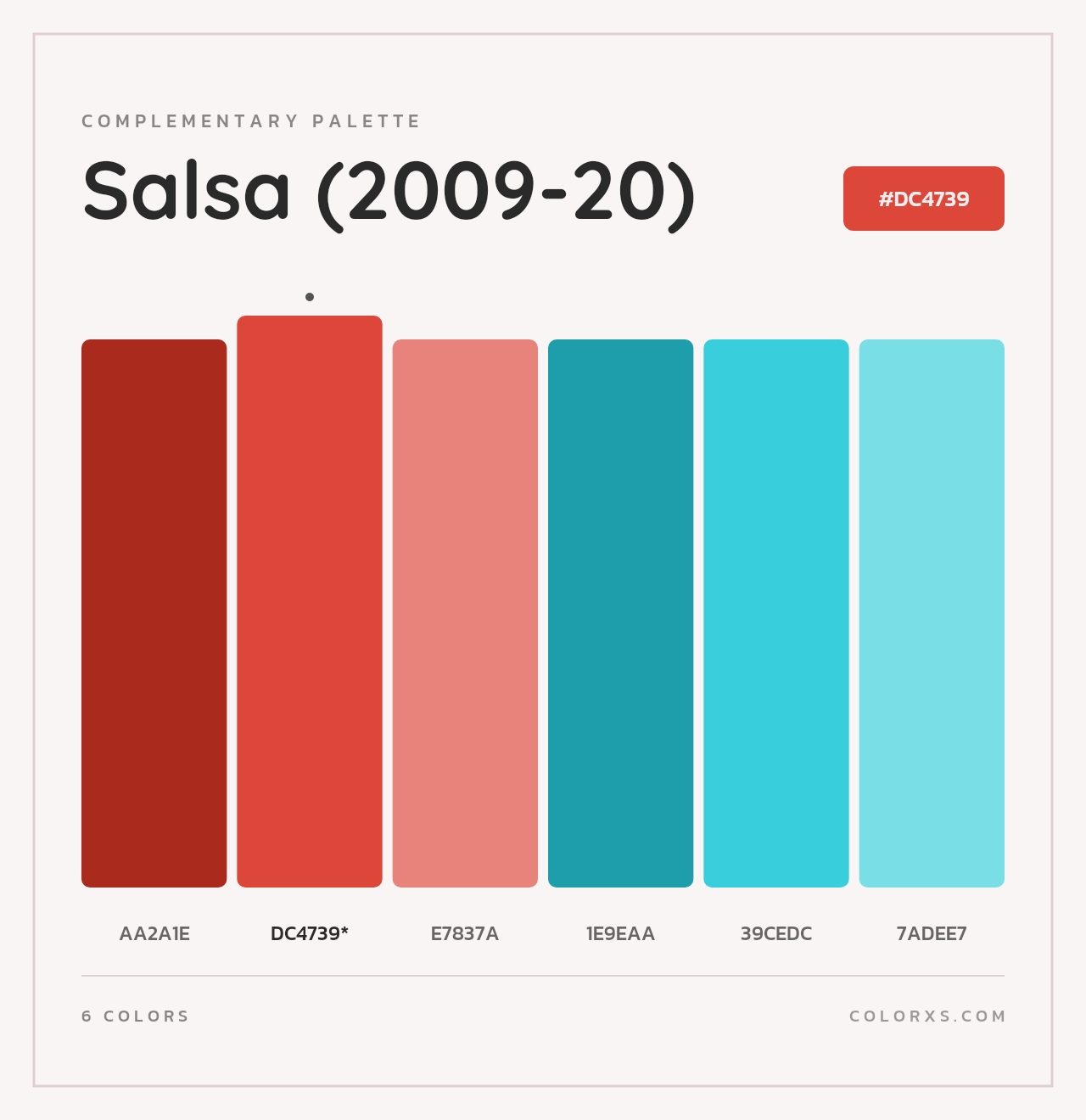 Salsa (2009-20) - Complementary Color Palette