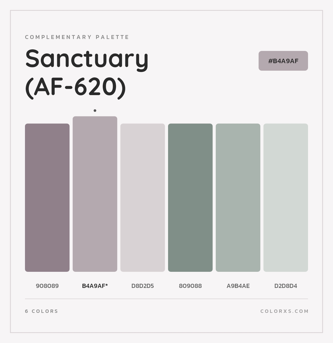Sanctuary (AF-620) - Complementary Color Palette