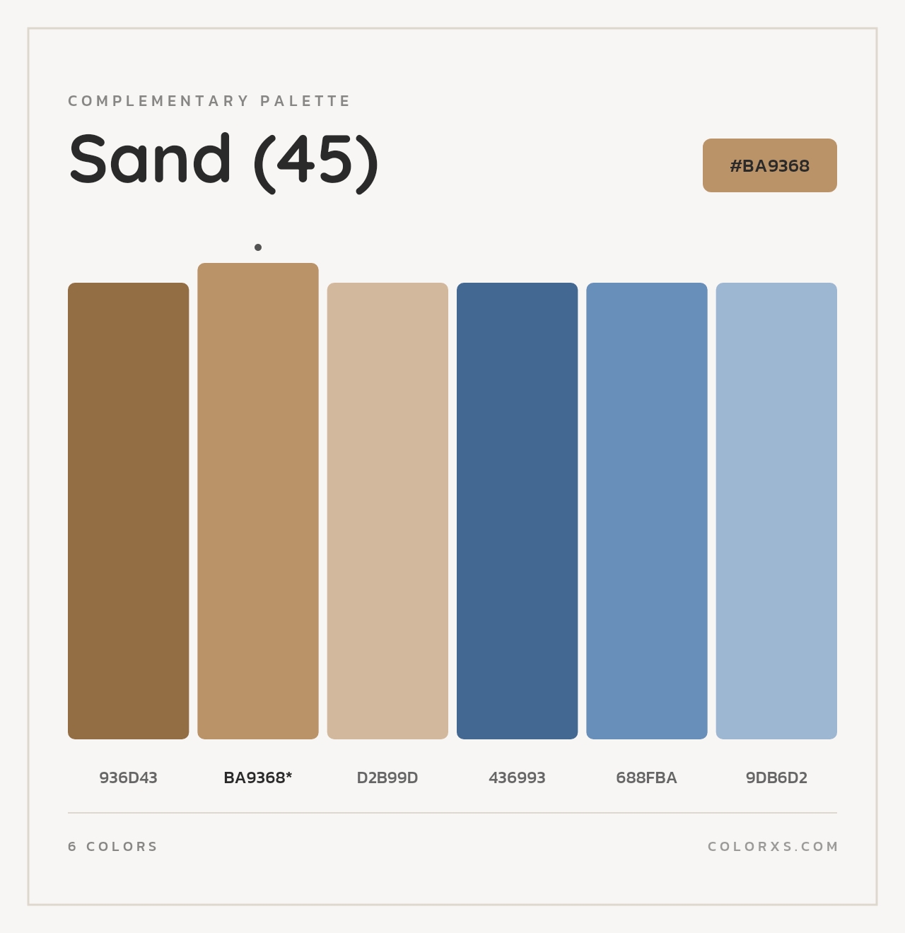 Sand (45) - Complementary Color Palette