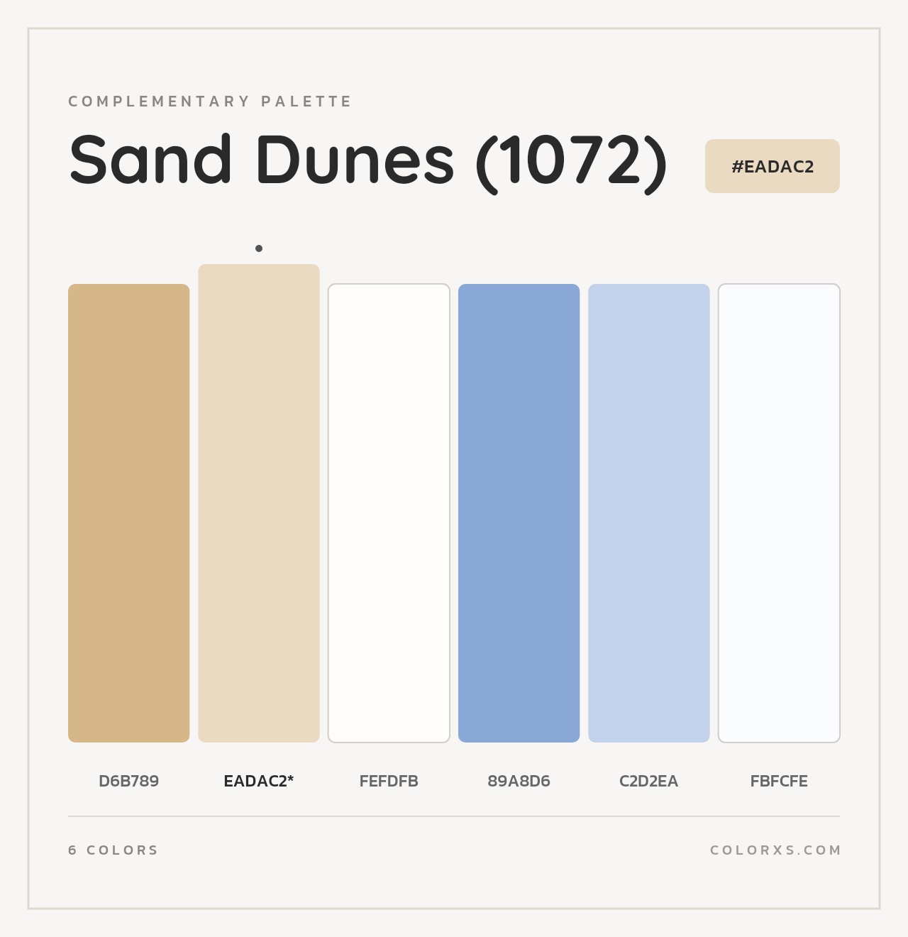Sand Dunes (1072) - Complementary Color Palette