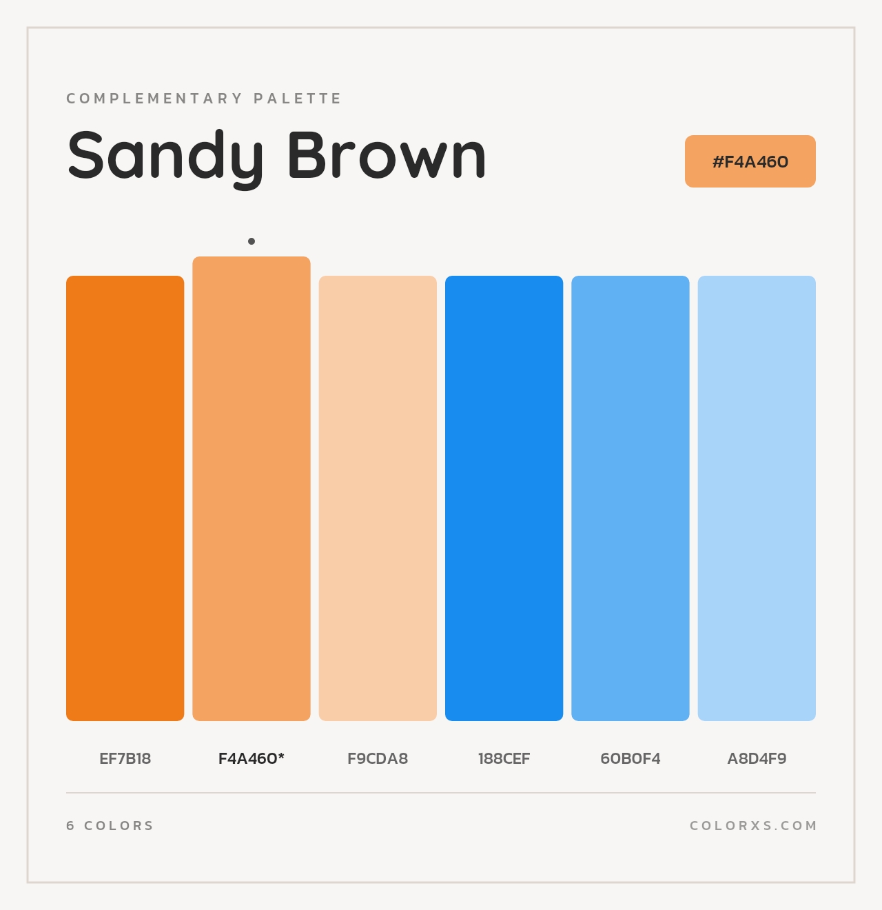 Sandy Brown - Complementary Color Palette