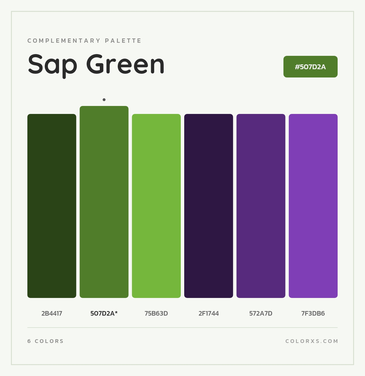 Sap Green - Complementary Color Palette