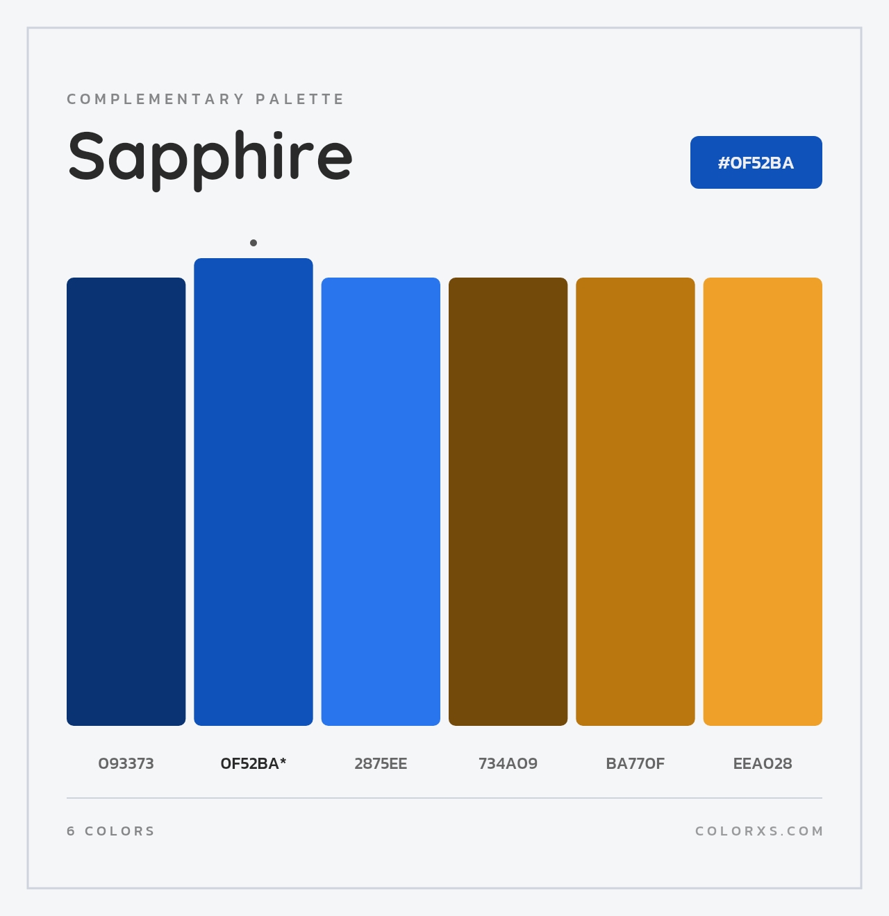 Sapphire - Complementary Color Palette