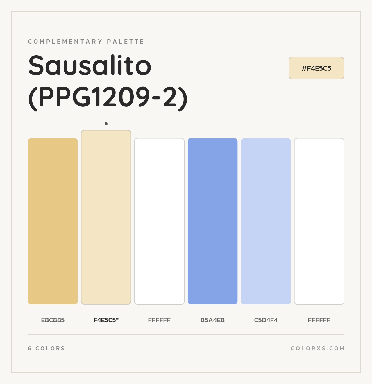 Sausalito (PPG1209-2) - Complementary Color Palette