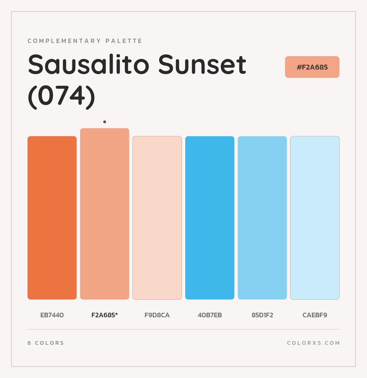 Sausalito Sunset (074) - Complementary Color Palette