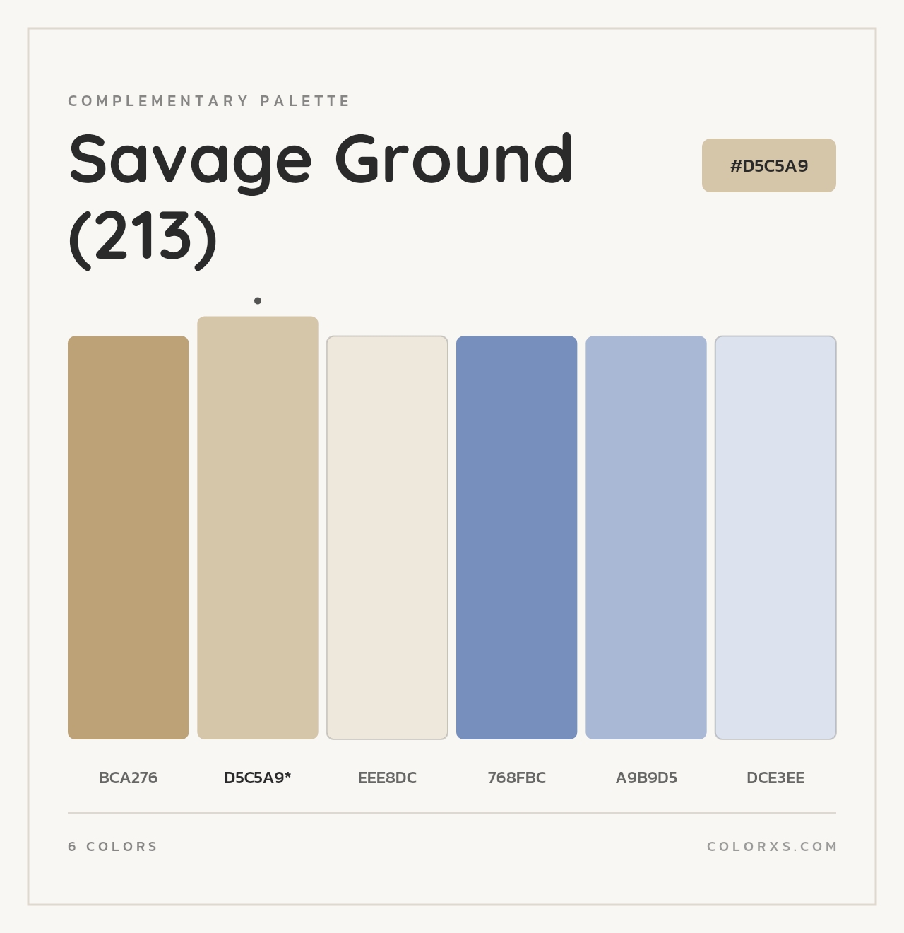 Savage Ground (213) - Complementary Color Palette
