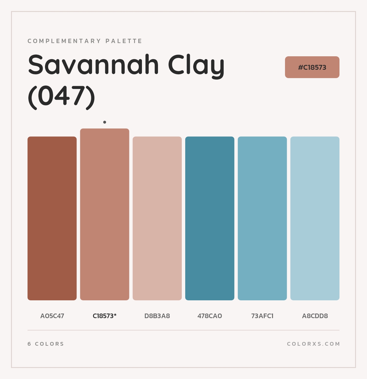 Savannah Clay (047) - Complementary Color Palette