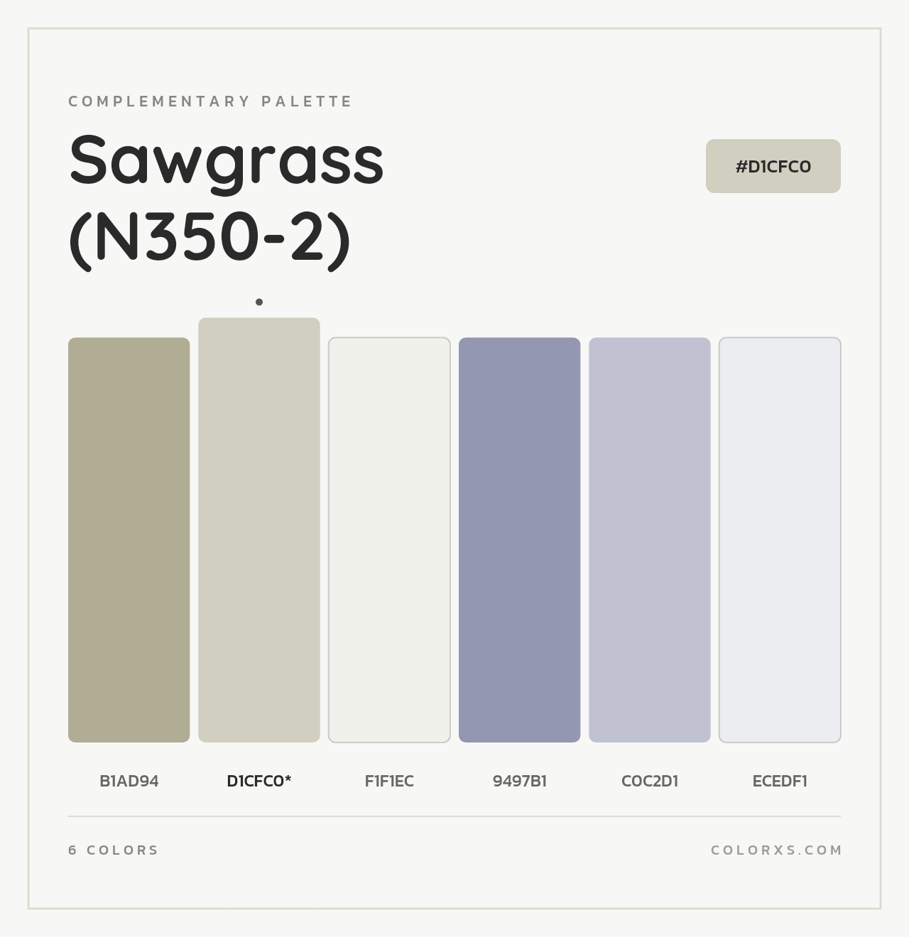Sawgrass (N350-2) - Complementary Color Palette