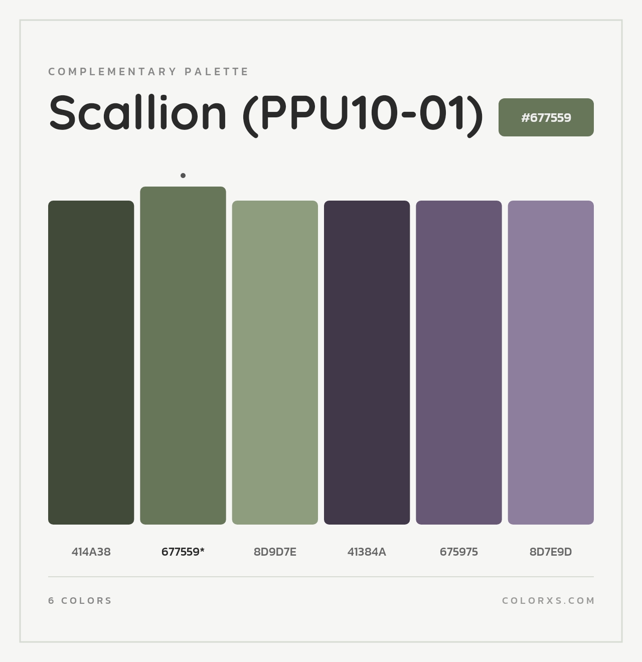 Scallion (PPU10-01) - Complementary Color Palette