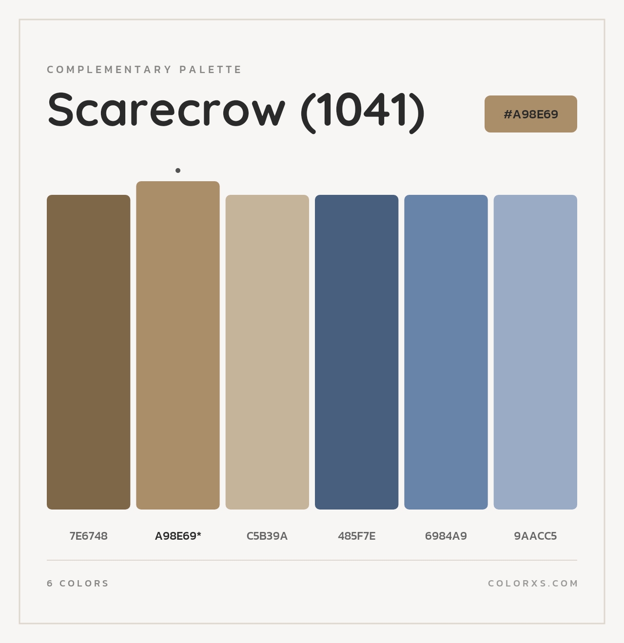 Scarecrow (1041) - Complementary Color Palette