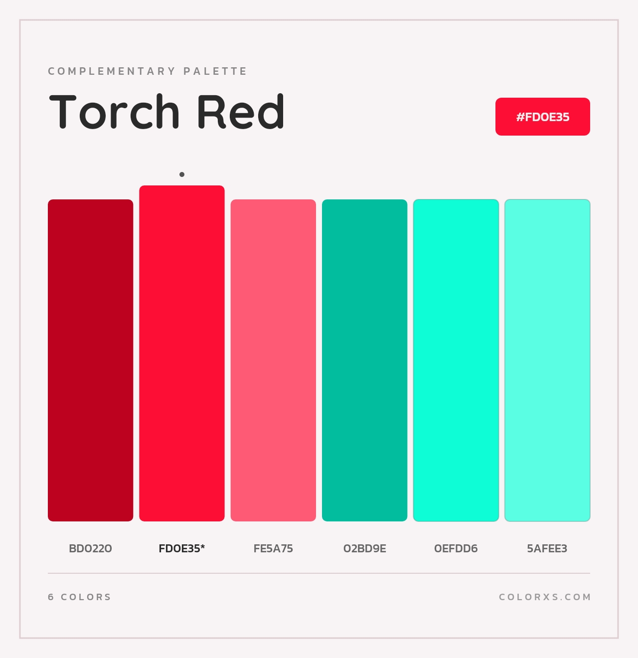 Torch Red - Complementary Color Palette