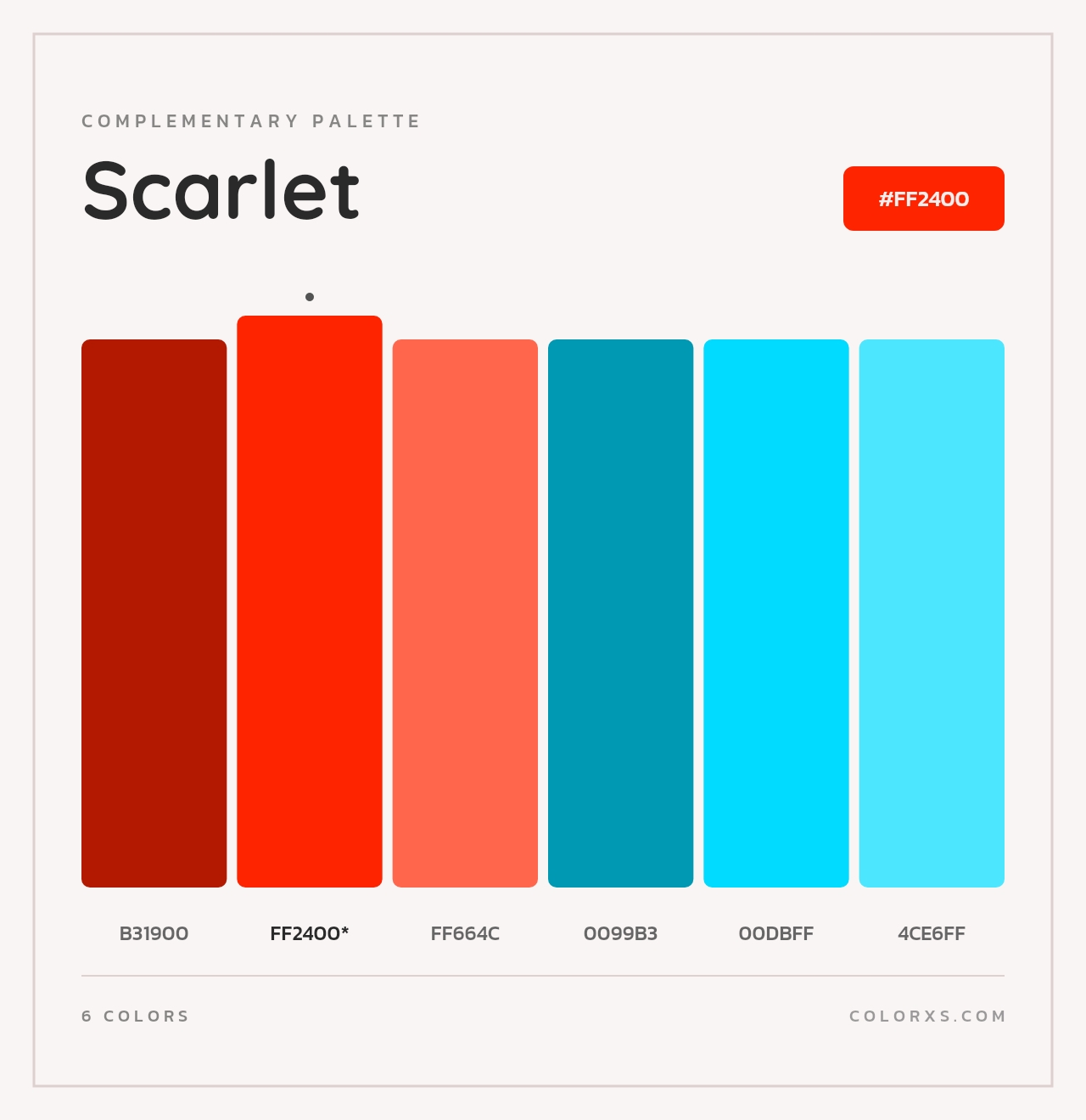 Scarlet - Complementary Color Palette