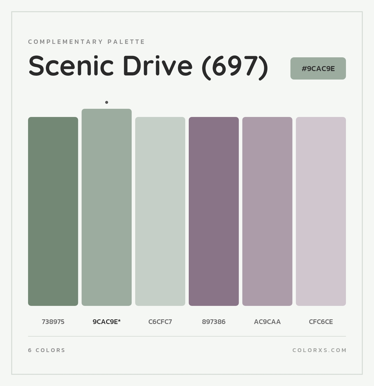 Scenic Drive (697) - Complementary Color Palette
