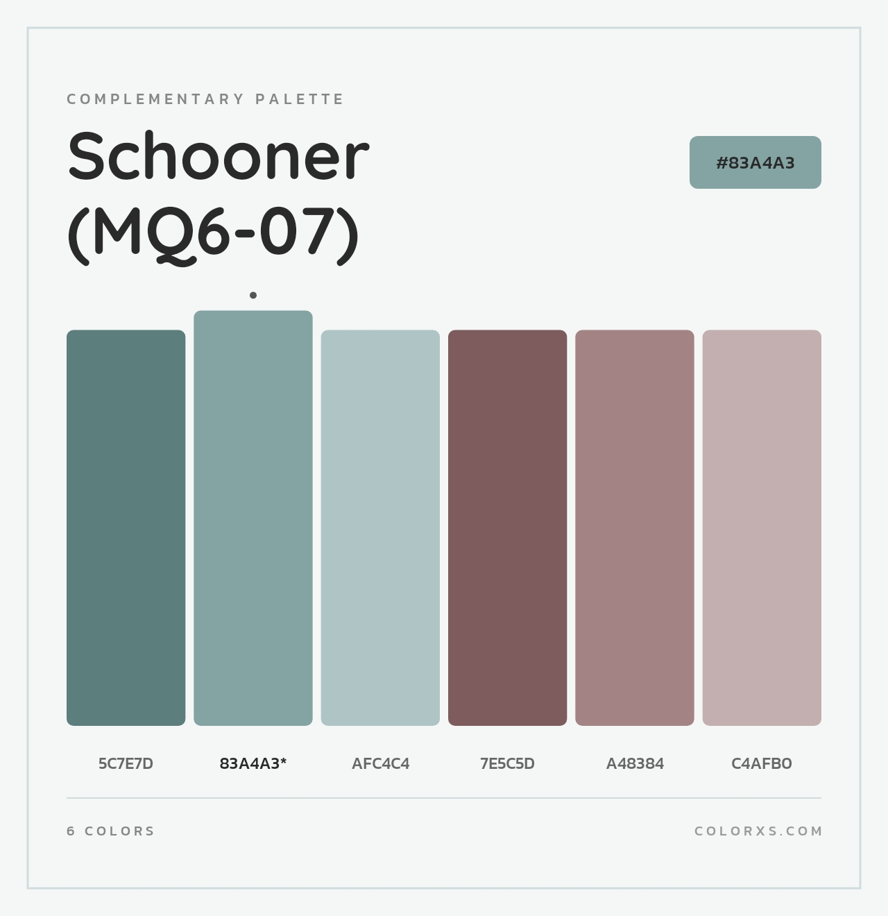Schooner (MQ6-07) - Complementary Color Palette