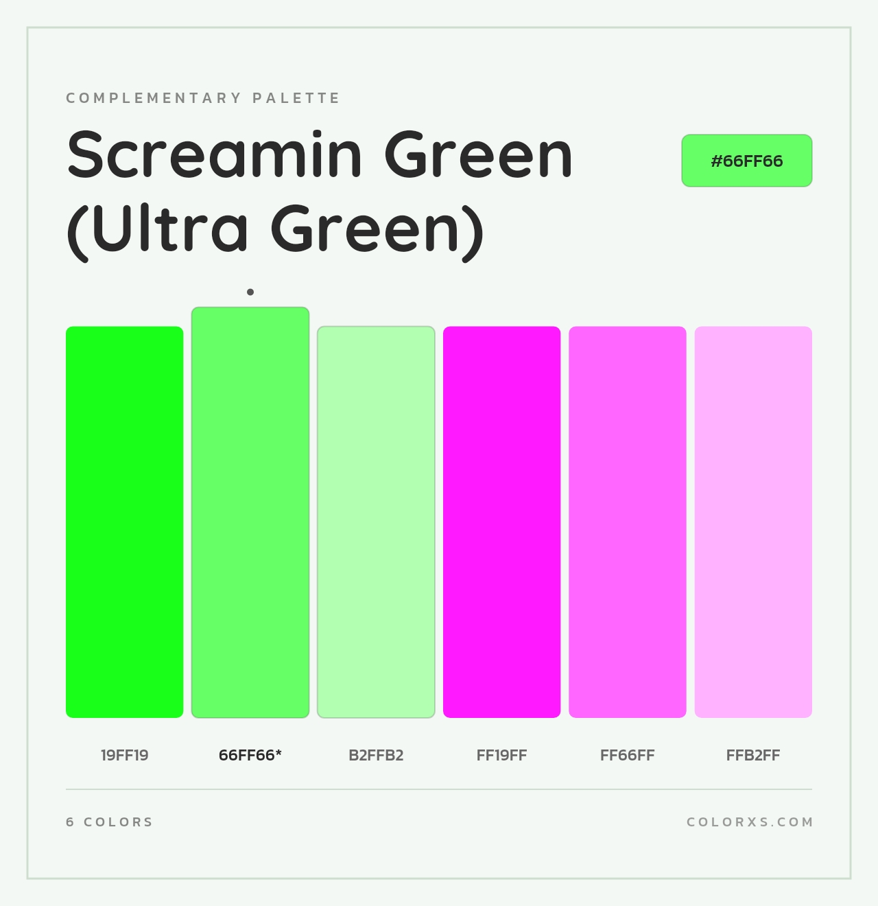 Screamin Green (Ultra Green) - Complementary Color Palette