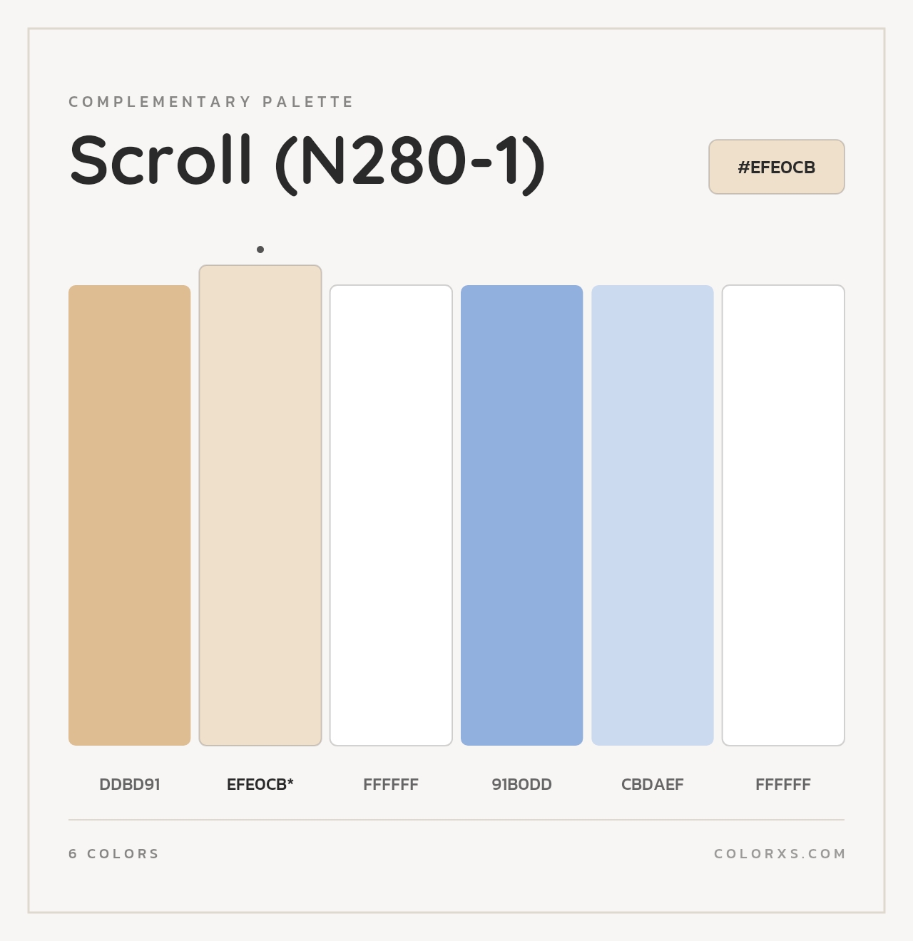 Scroll (N280-1) - Complementary Color Palette