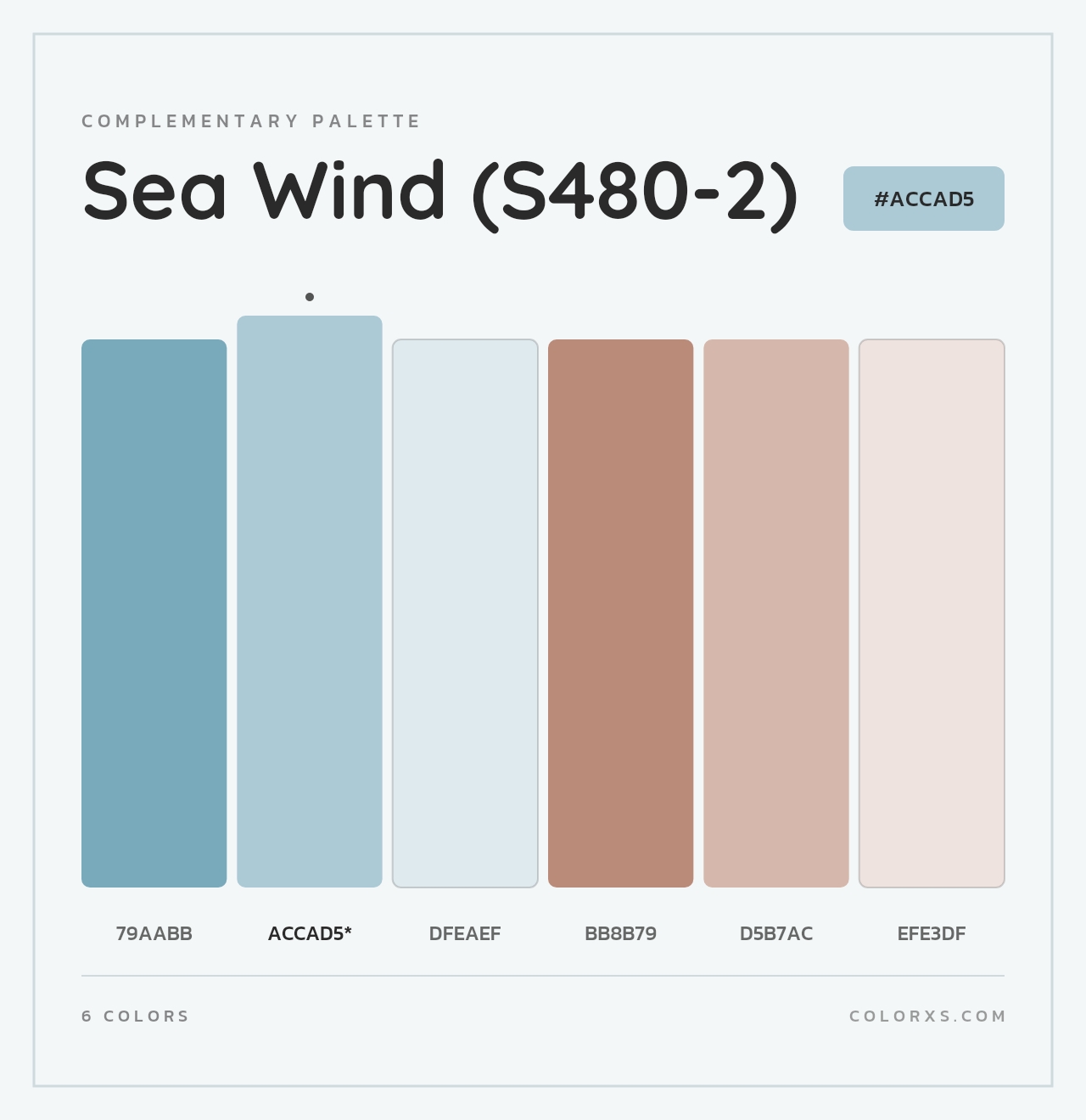 Sea Wind (S480-2) - Complementary Color Palette