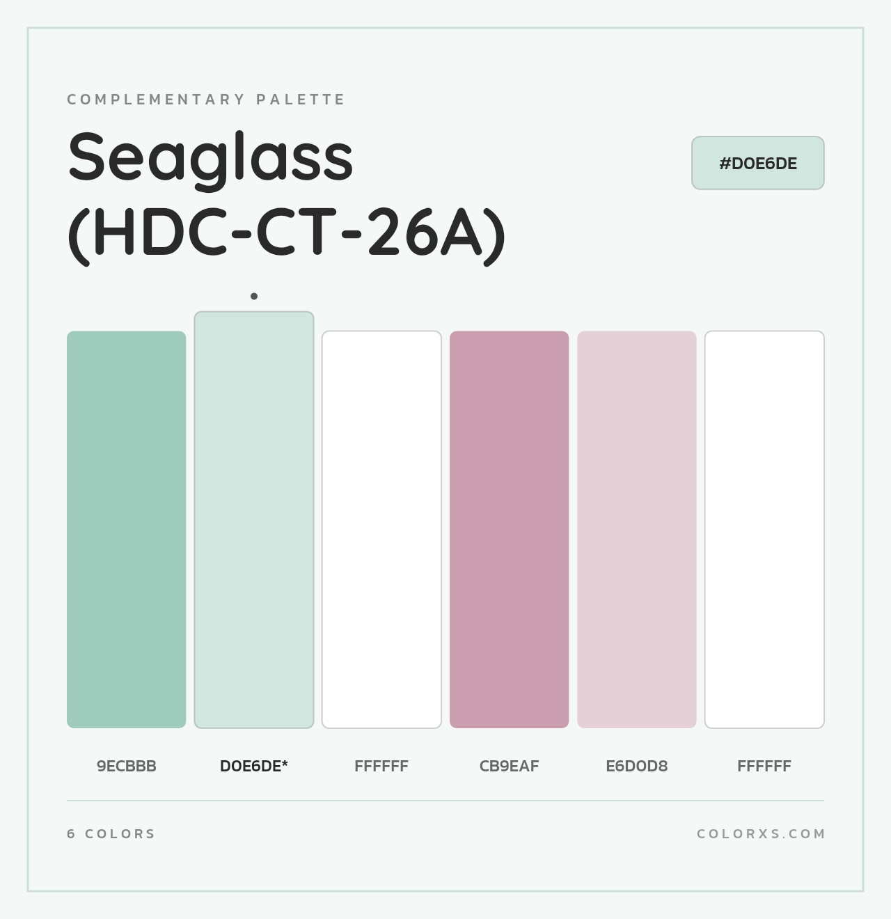 Seaglass (HDC-CT-26A) - Complementary Color Palette