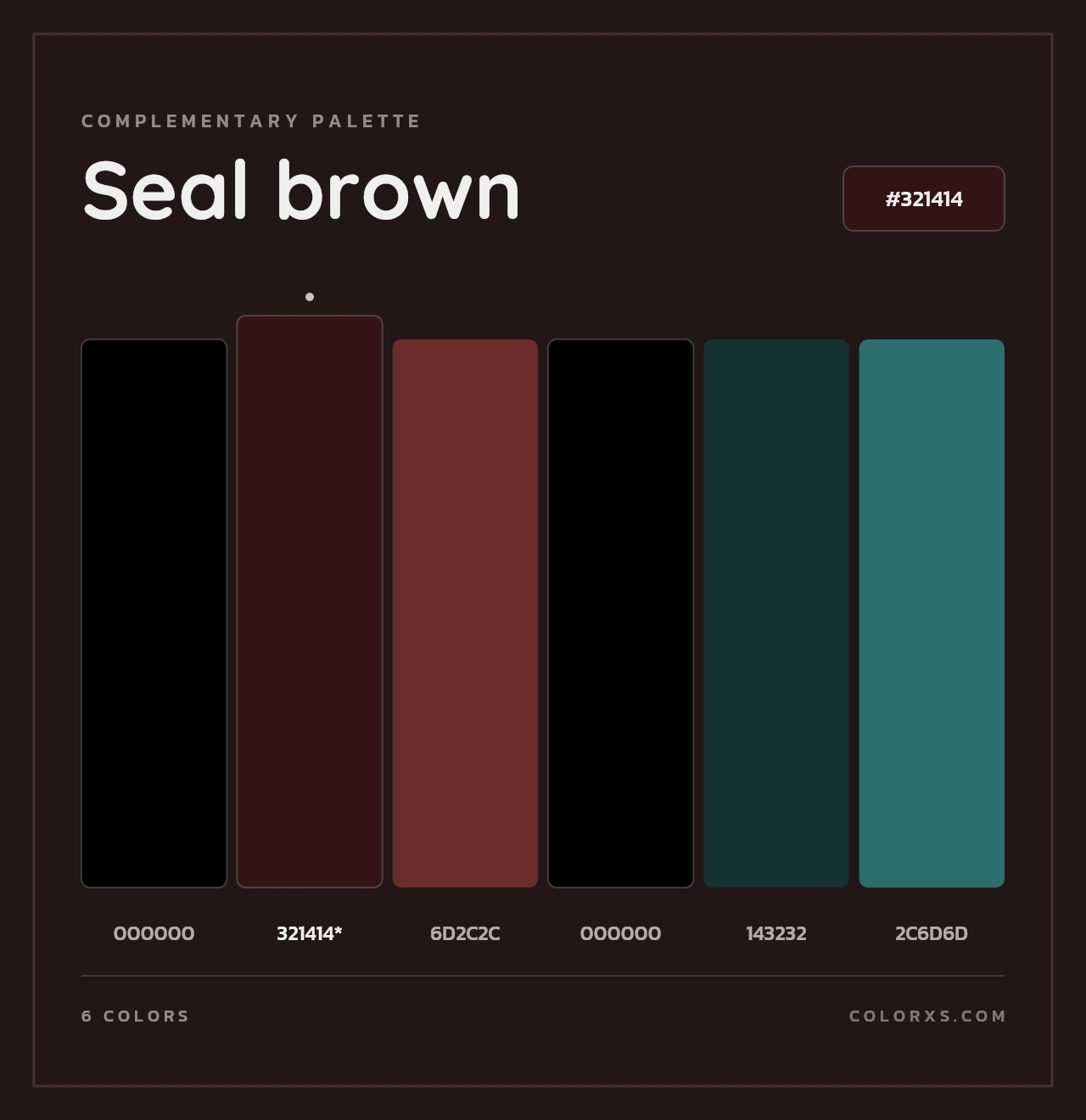 Seal brown - Complementary Color Palette