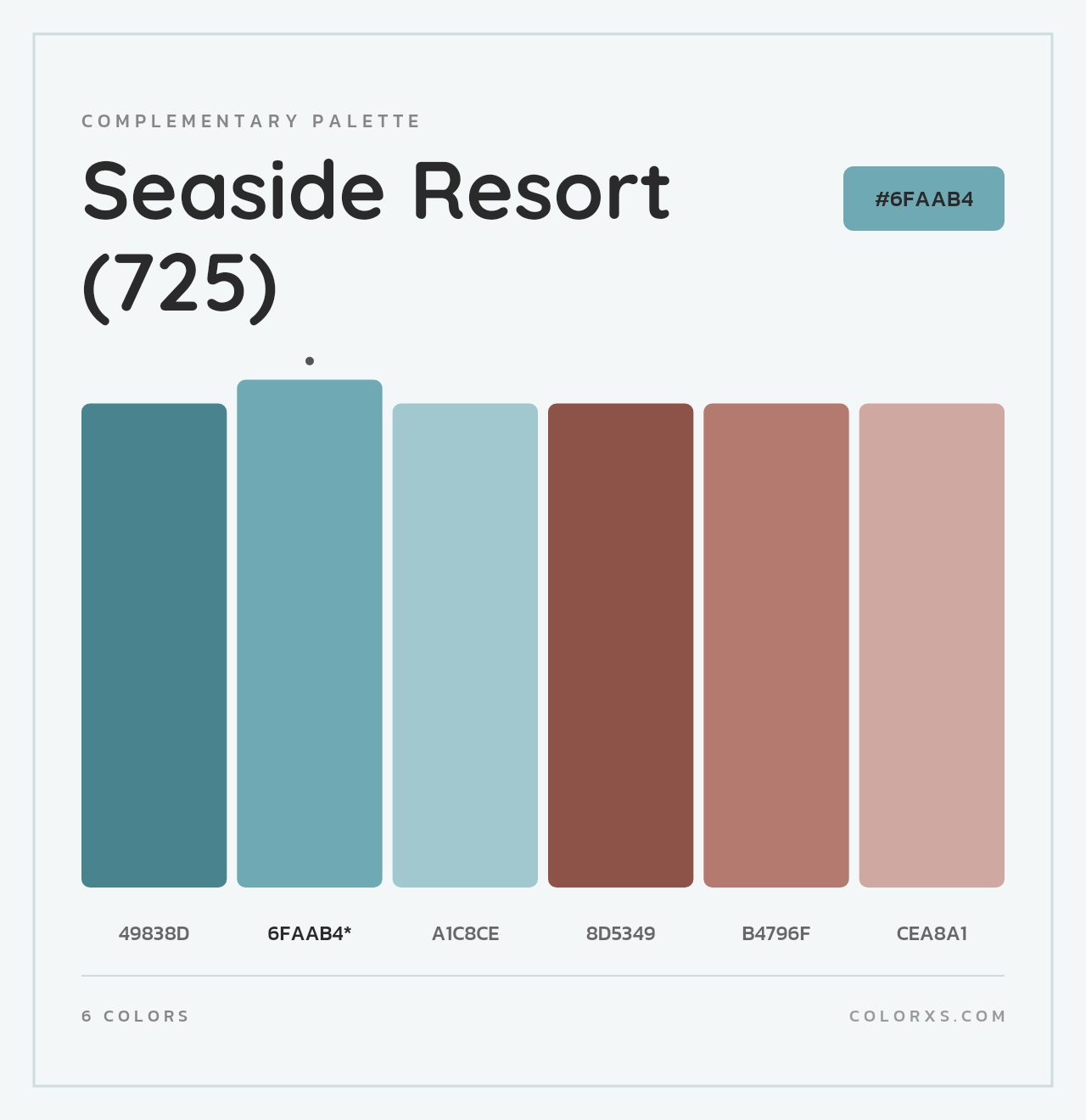Seaside Resort (725) - Complementary Color Palette