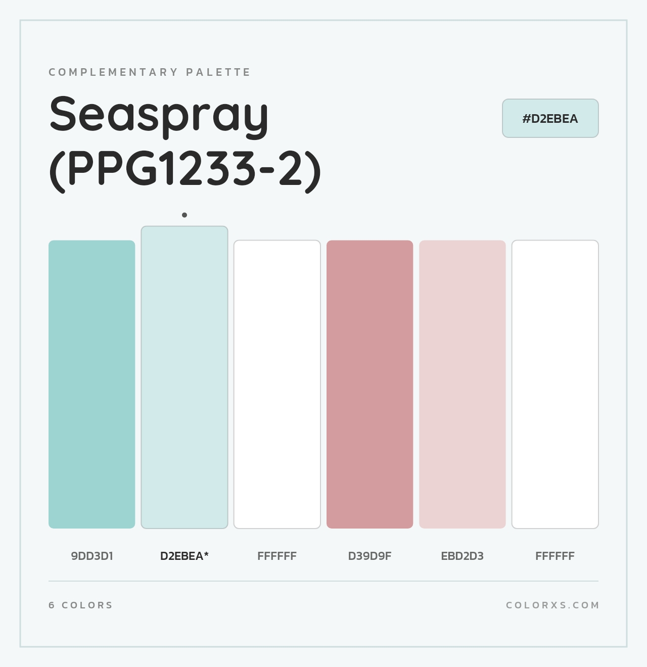 Seaspray (PPG1233-2) - Complementary Color Palette