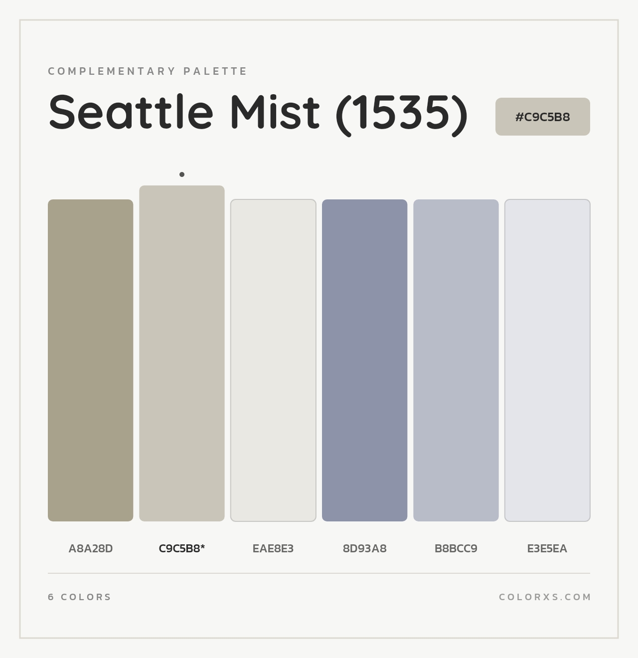 Seattle Mist (1535) - Complementary Color Palette
